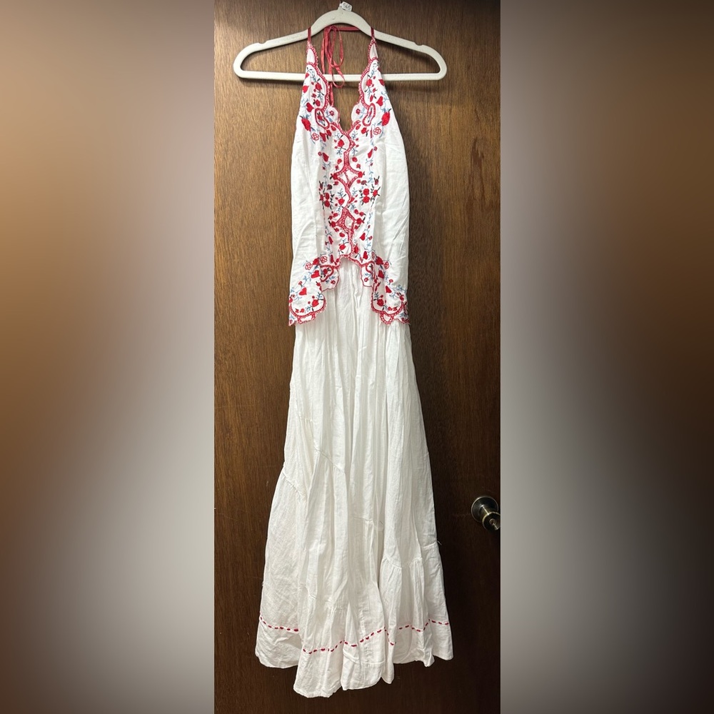 FREE PEOPLE NWT Valenciana White Midi Dress - Picture 8 of 9